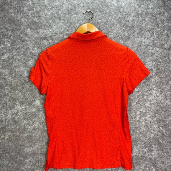 Tail Women’s Shirt Size Medium Short Sleeve Golf Polo Top Red Nylon Tennis - Picture 2 of 7
